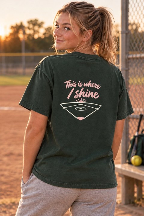 Between the Lines Tee in Washed Pine